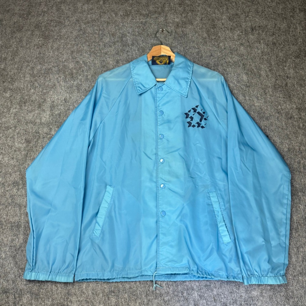 Vintage Space Shuttle Coach Jacket Monterey Outerwear Boeing NASA 80s 90s Blue